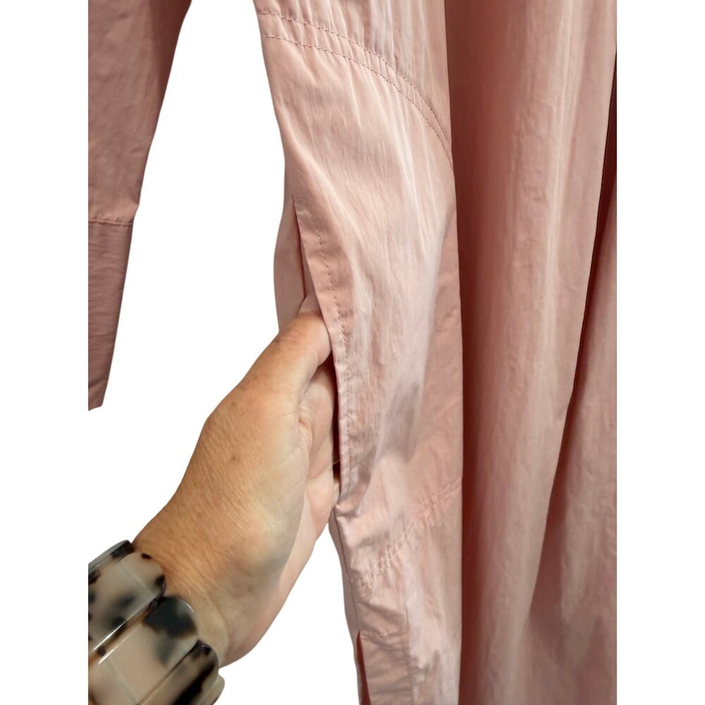 Free People Eva Plunging Shirt Dress Oversized Relaxed Size M Preppy - Picture 6 of 15